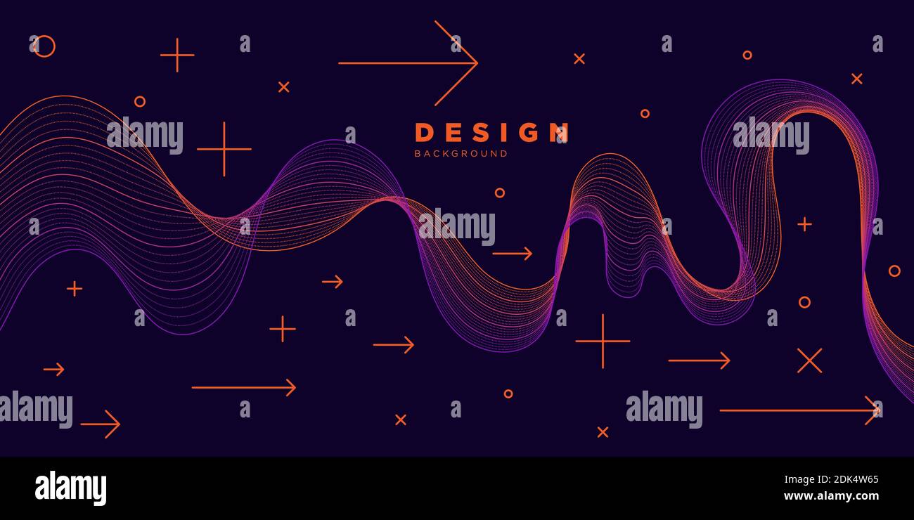 Modern Sound wave equalizer. Vector illustration on dark background ...