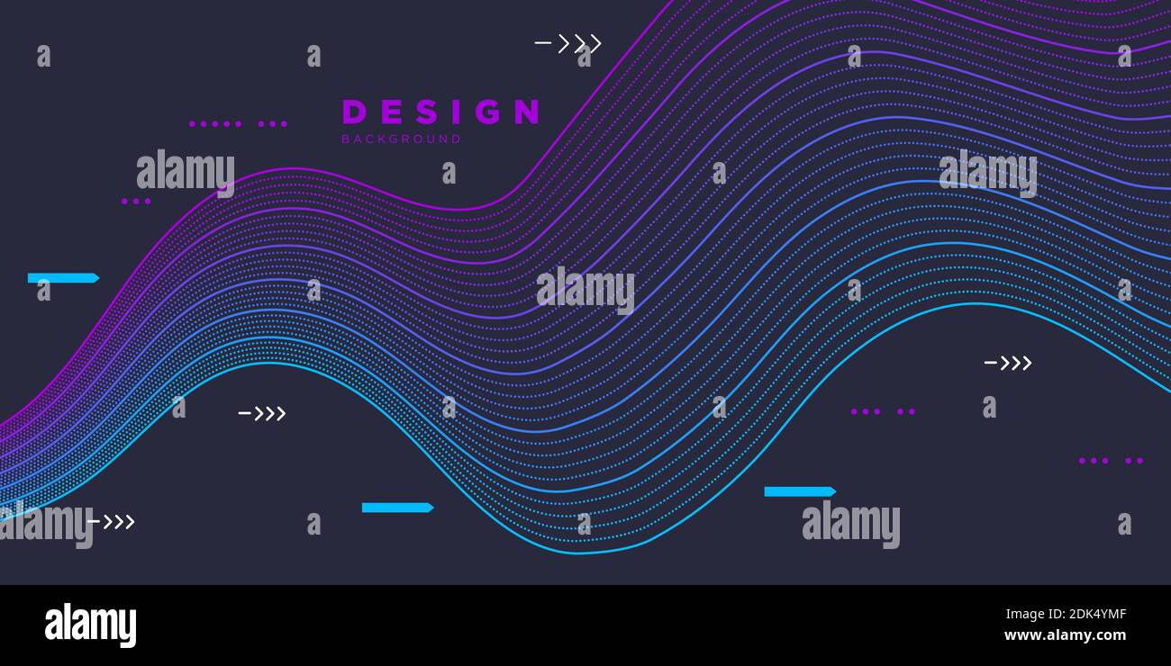 Modern Sound wave equalizer. Vector illustration on dark background - Vector Illustration Stock Vector