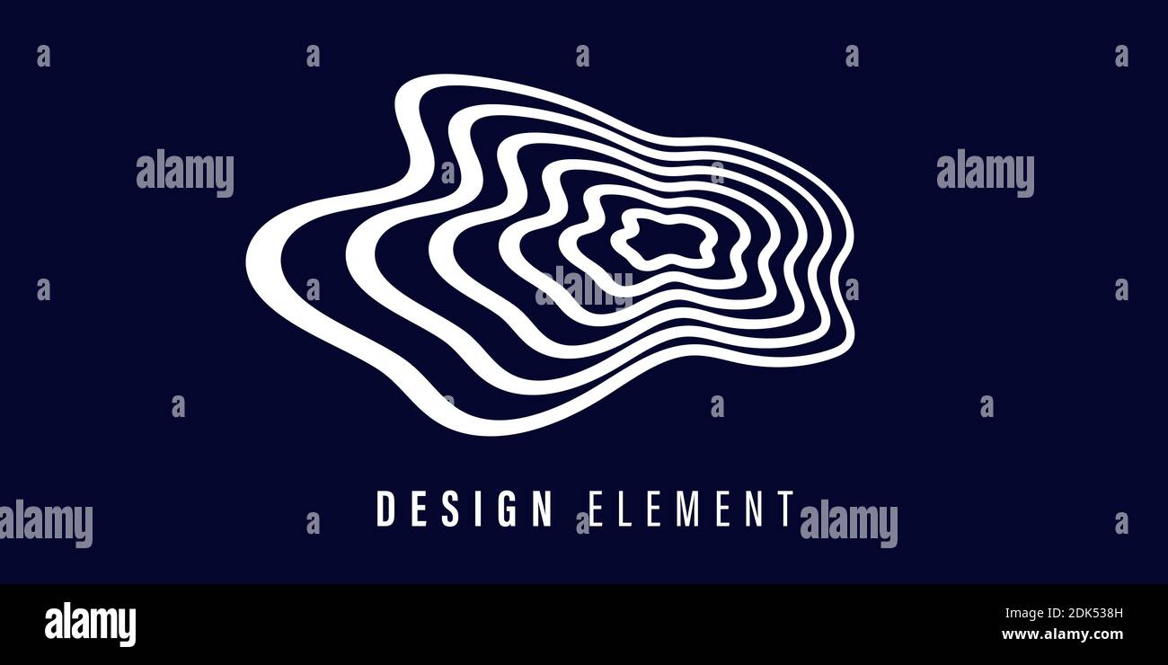 The amorphous elements with the effect of visual distortion. Stock Vector