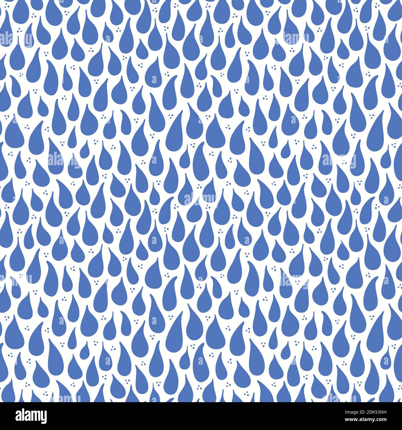 Raindrop pattern design, cute weather vector seamless repeat of blue ...