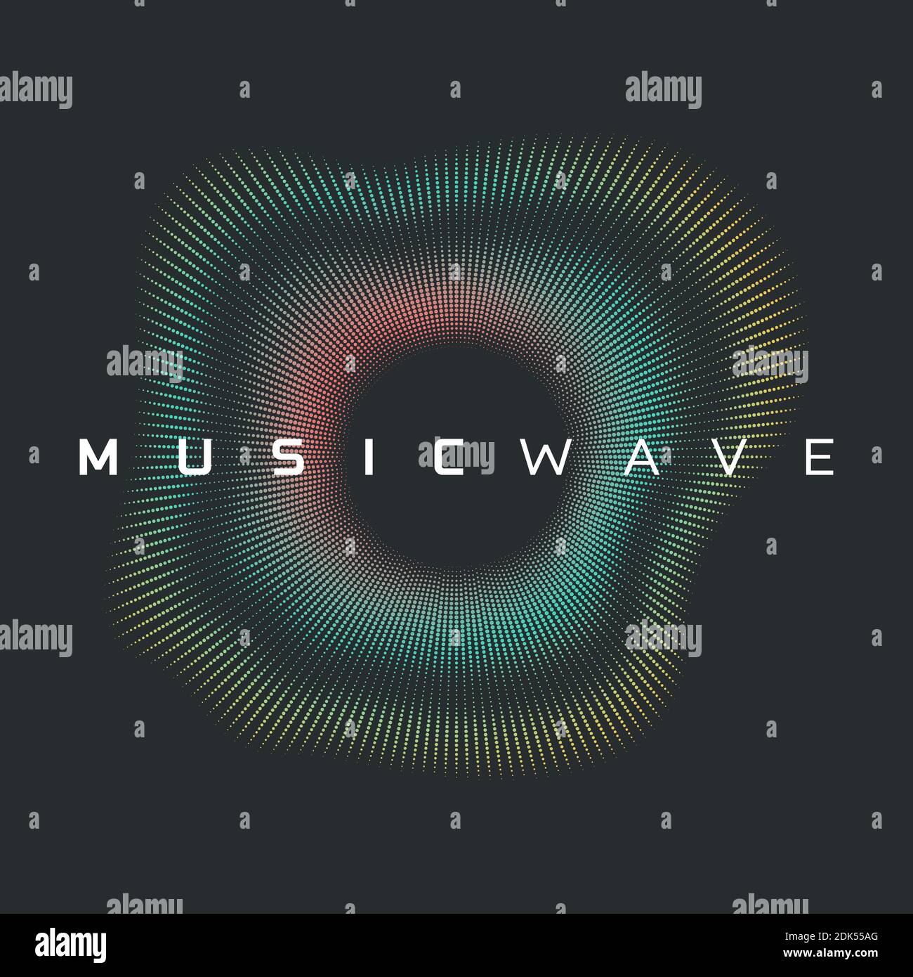 Vector abstract background with a colored dynamic lines and particles. Illustration suitable for design Stock Vector
