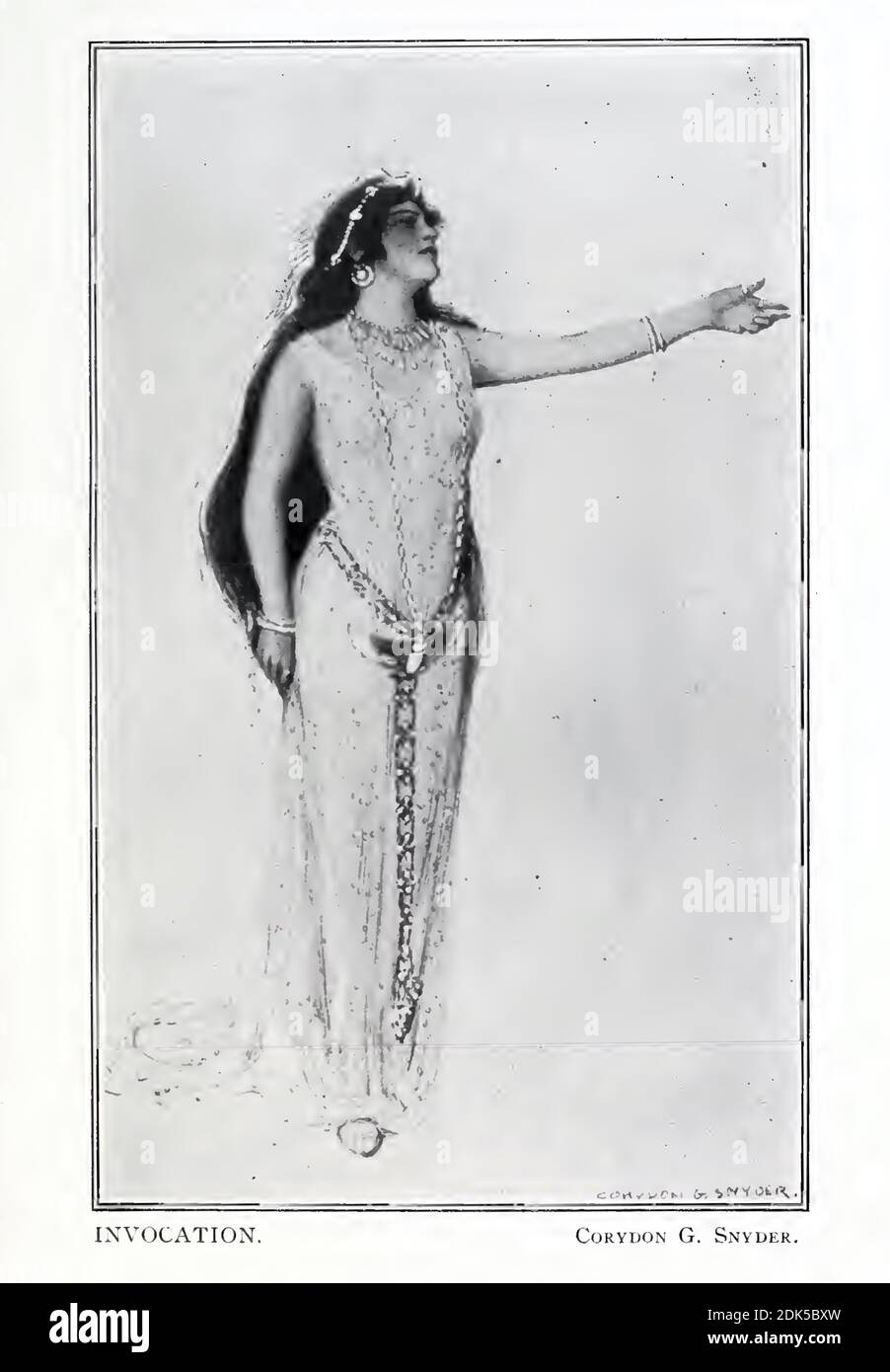 Vintage photograph entitled Invocation by Corydon G Snyder Stock Photo ...