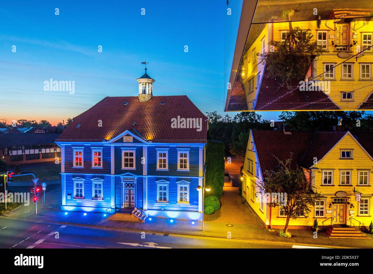 Deutschland, Niedersachsen, Lüneburger Heide, Stadt Soltau.Rathaus ...