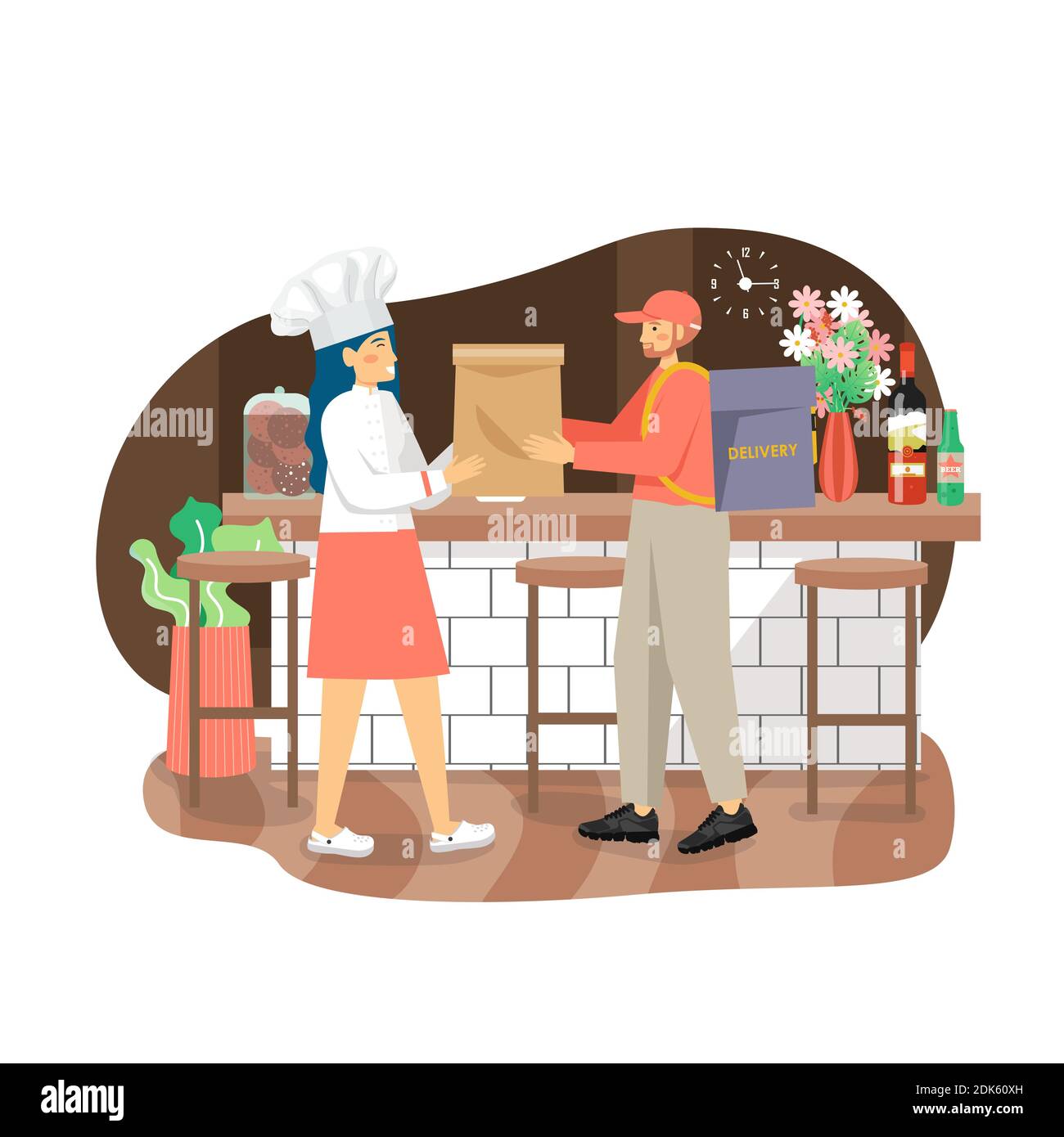 Woman Giving Bag With Takeaway Food To Delivery Man Flat Vector Illustration Cafe Online Food Order Delivery Service Stock Vector Image Art Alamy Woman Giving Bag With Takeaway Food To Delivery Man Flat Vector Illustration Cafe Online Food Order Delivery Service Stock Vector Image Art Alamy