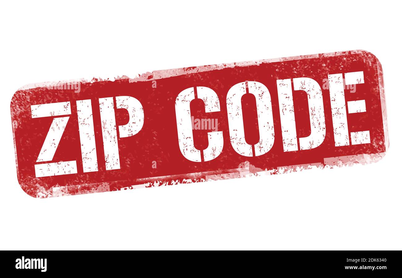 Zip code grunge rubber stamp on white background, vector illustration