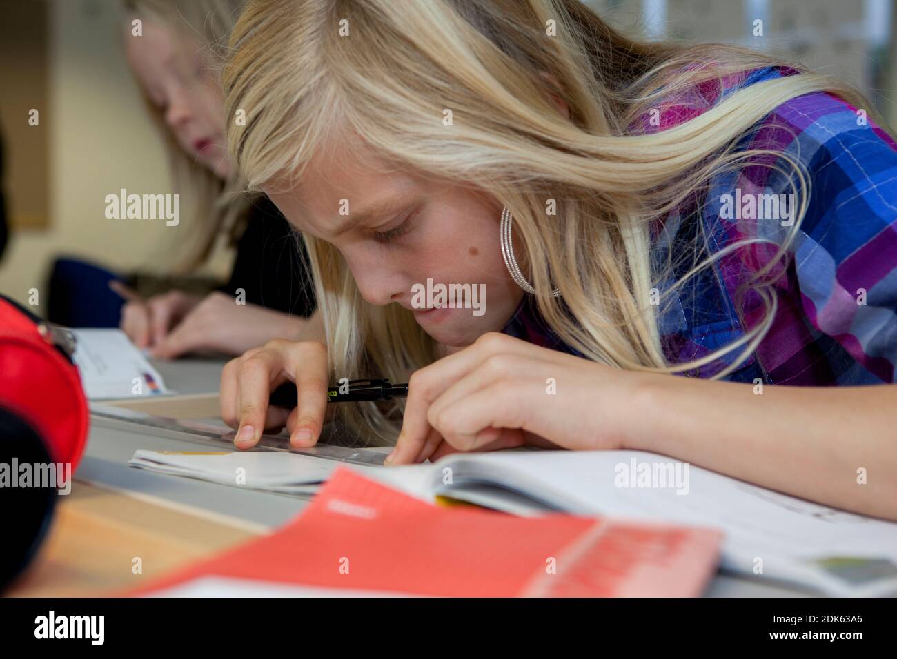 Students at an elementary school. Stock Photo