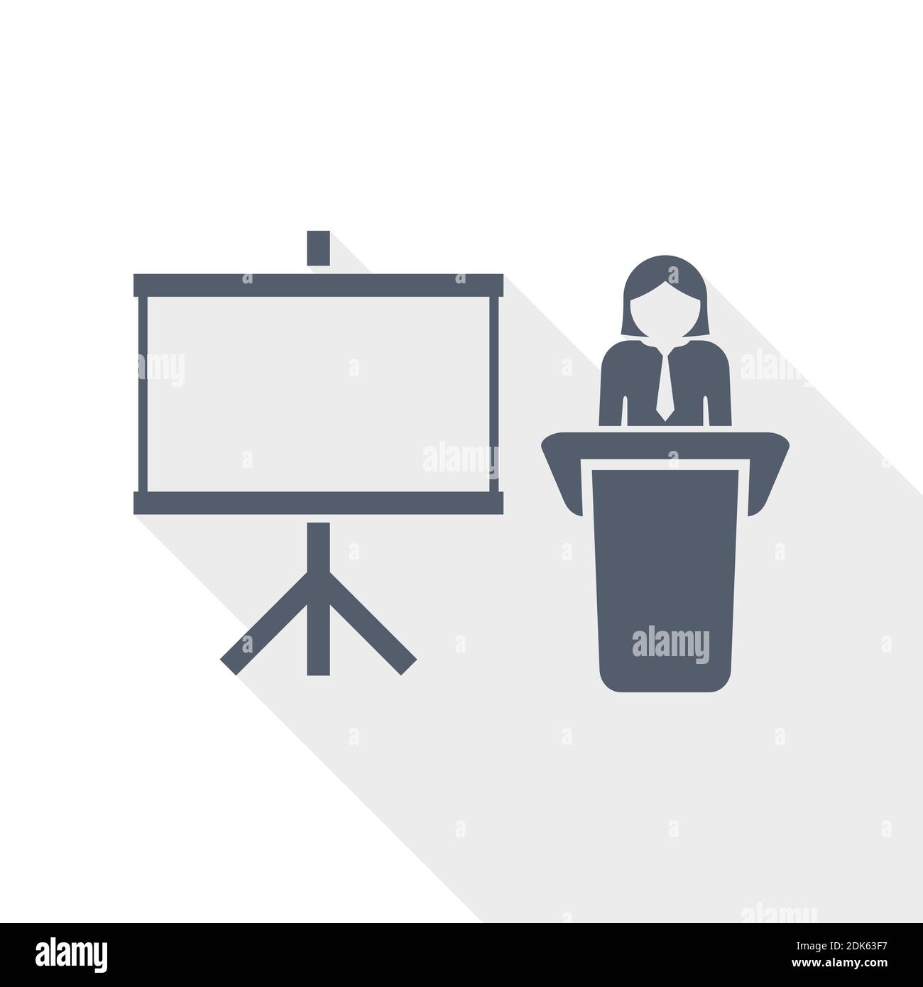 Education and conference concept flat design vector icon Stock Vector ...