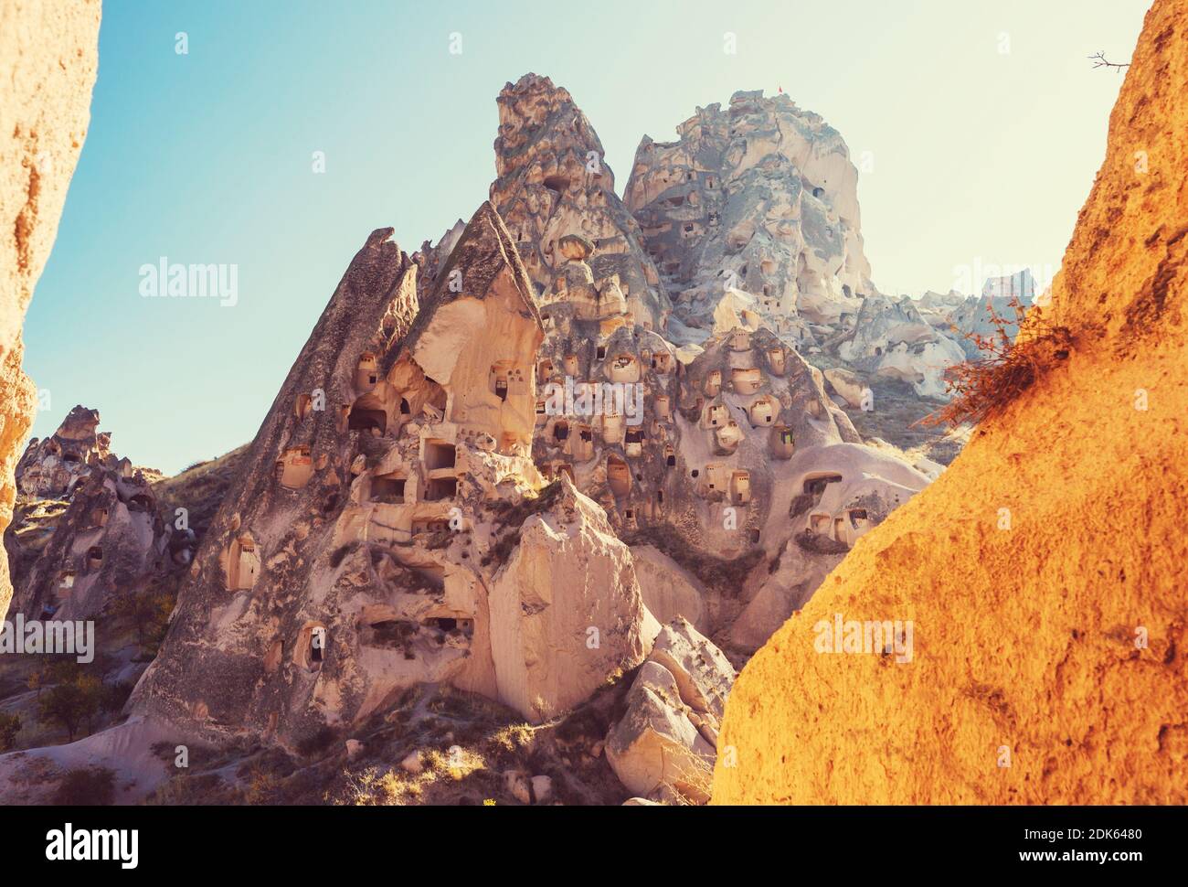 Unusual rock formation in famous Cappadocia, Turkey Stock Photo - Alamy