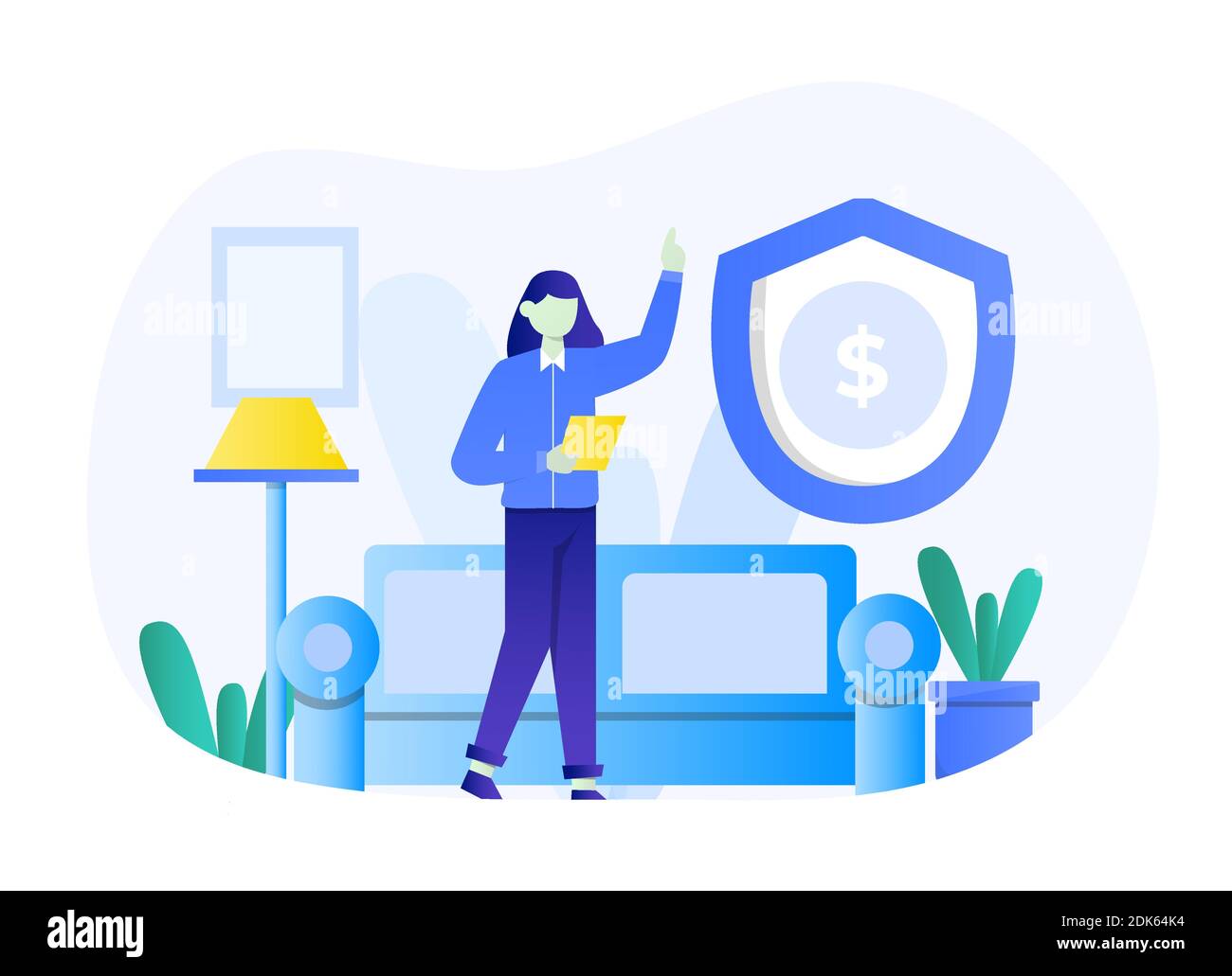 Life Insurance Flat Illustration Vector Graphic Stock Vector Image