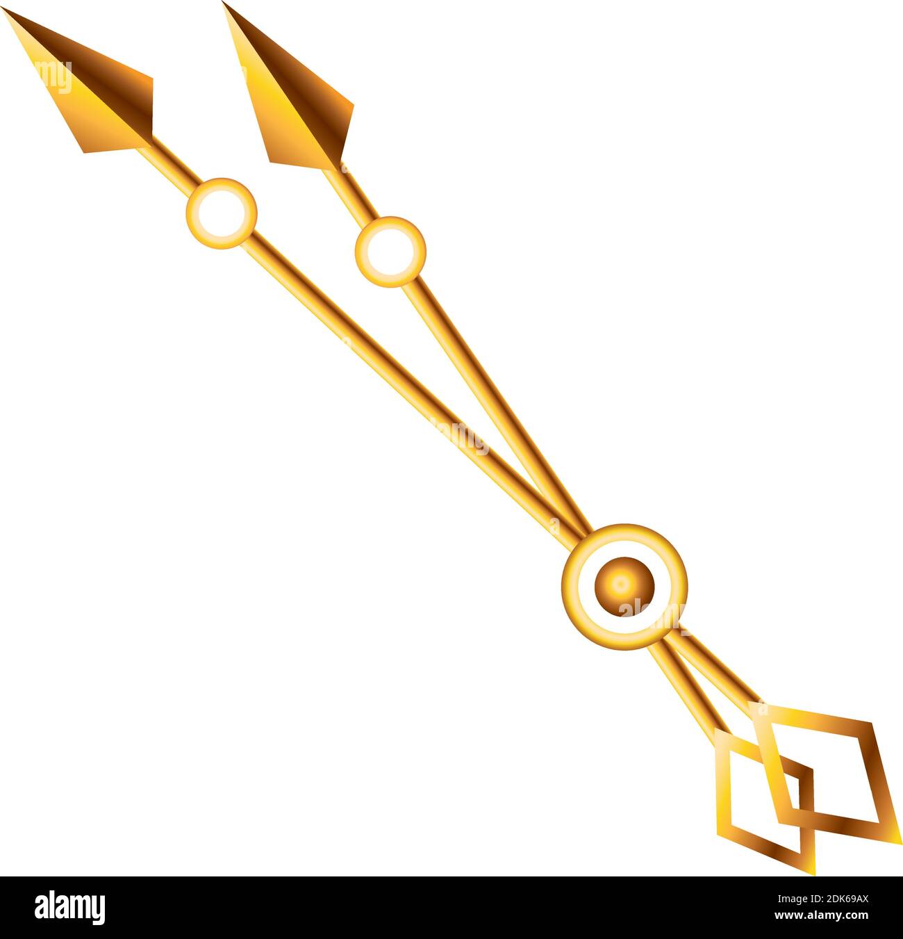 golden clock hands decorative icons vector illustration design Stock Vector