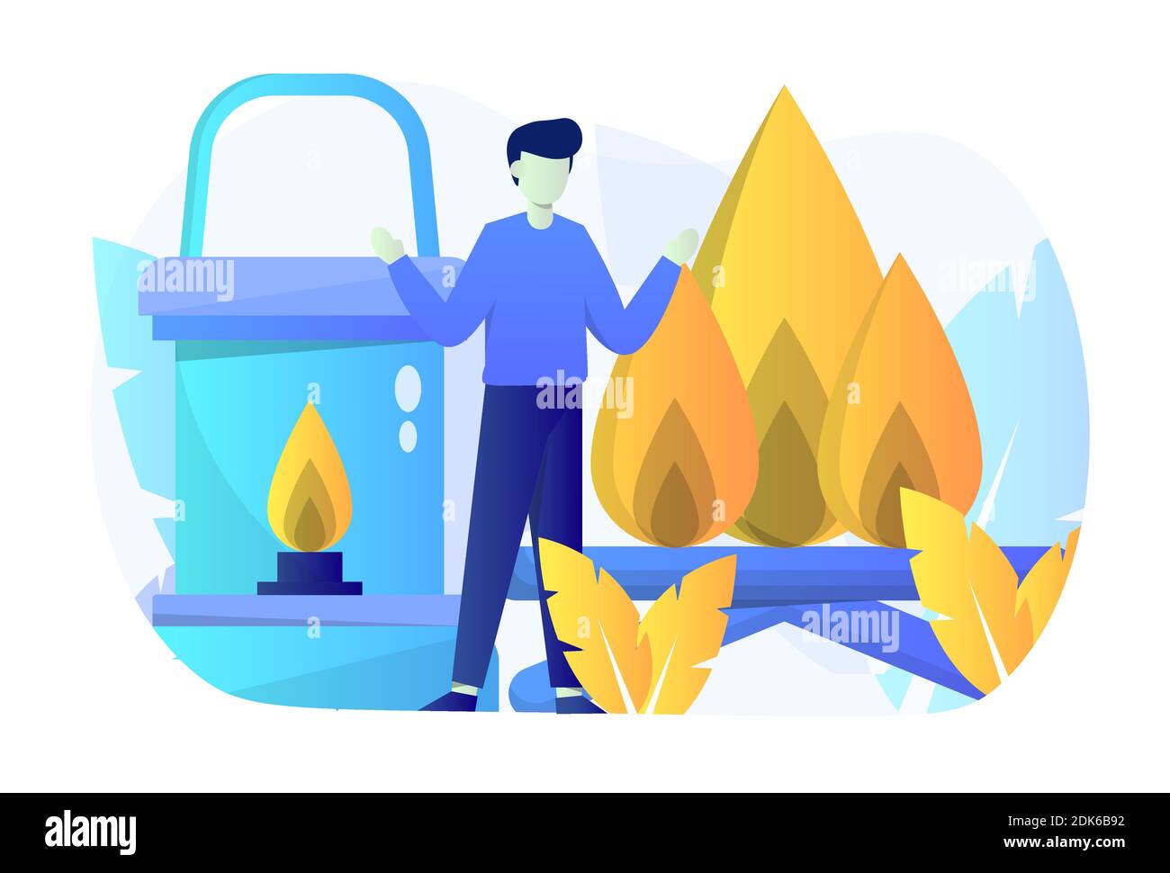Campfire Flat Illustration Vector Graphic Stock Vector Image & Art - Alamy