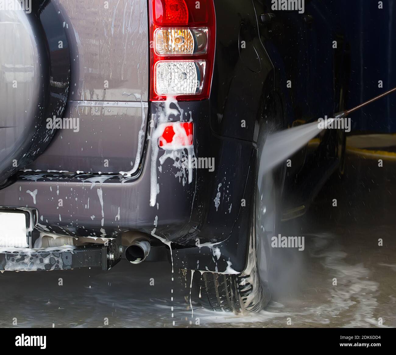 car at car wash shampoos Stock Photo Alamy