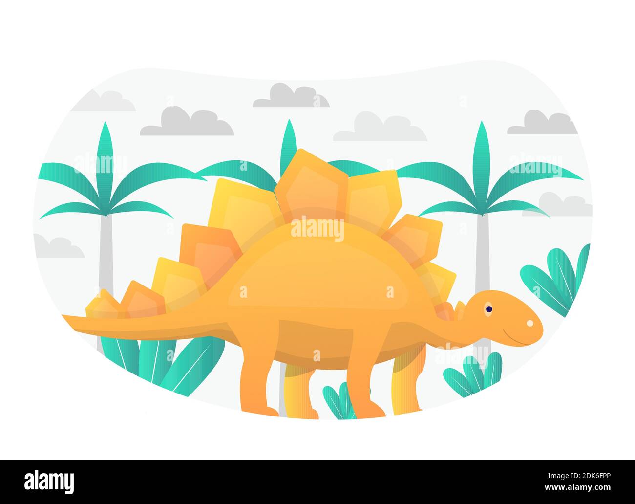 Stegosaurus Flat Illustration Vector Graphic Stock Vector Image & Art ...