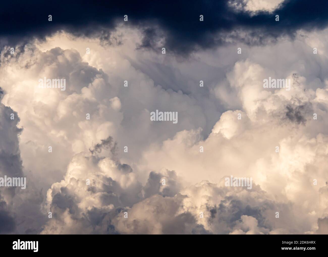 Heavy dark storm raining clouds over the sky Stock Photo