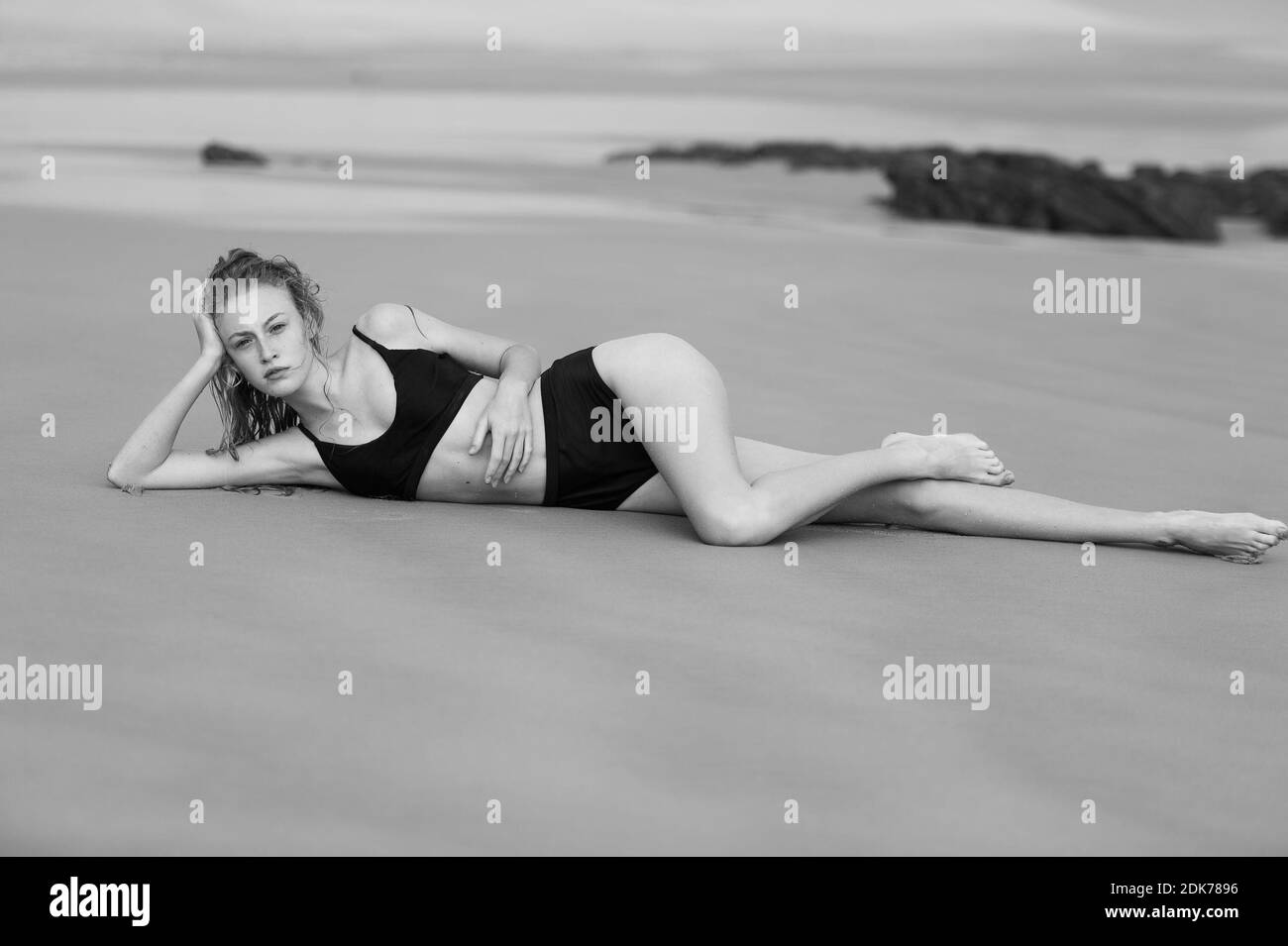 Bikini Model Black And White Stock Photos Images Alamy