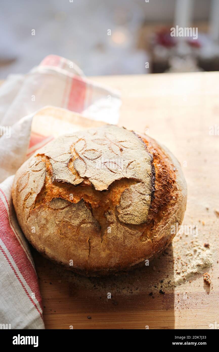 Sourdough bread homemade Stock Photo