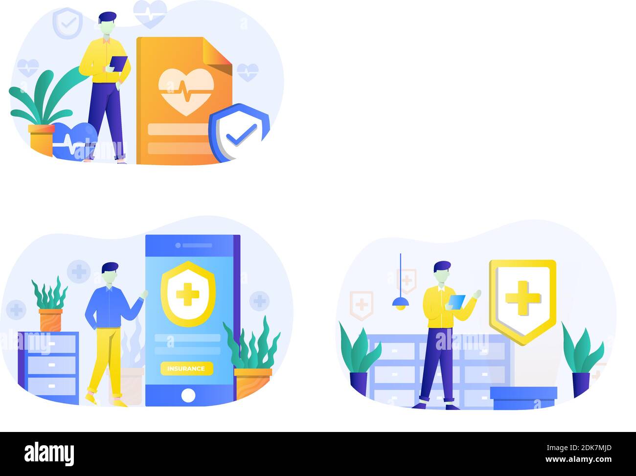 Insurance Flat Design Illustration Vector Graphic Stock Vector Image ...