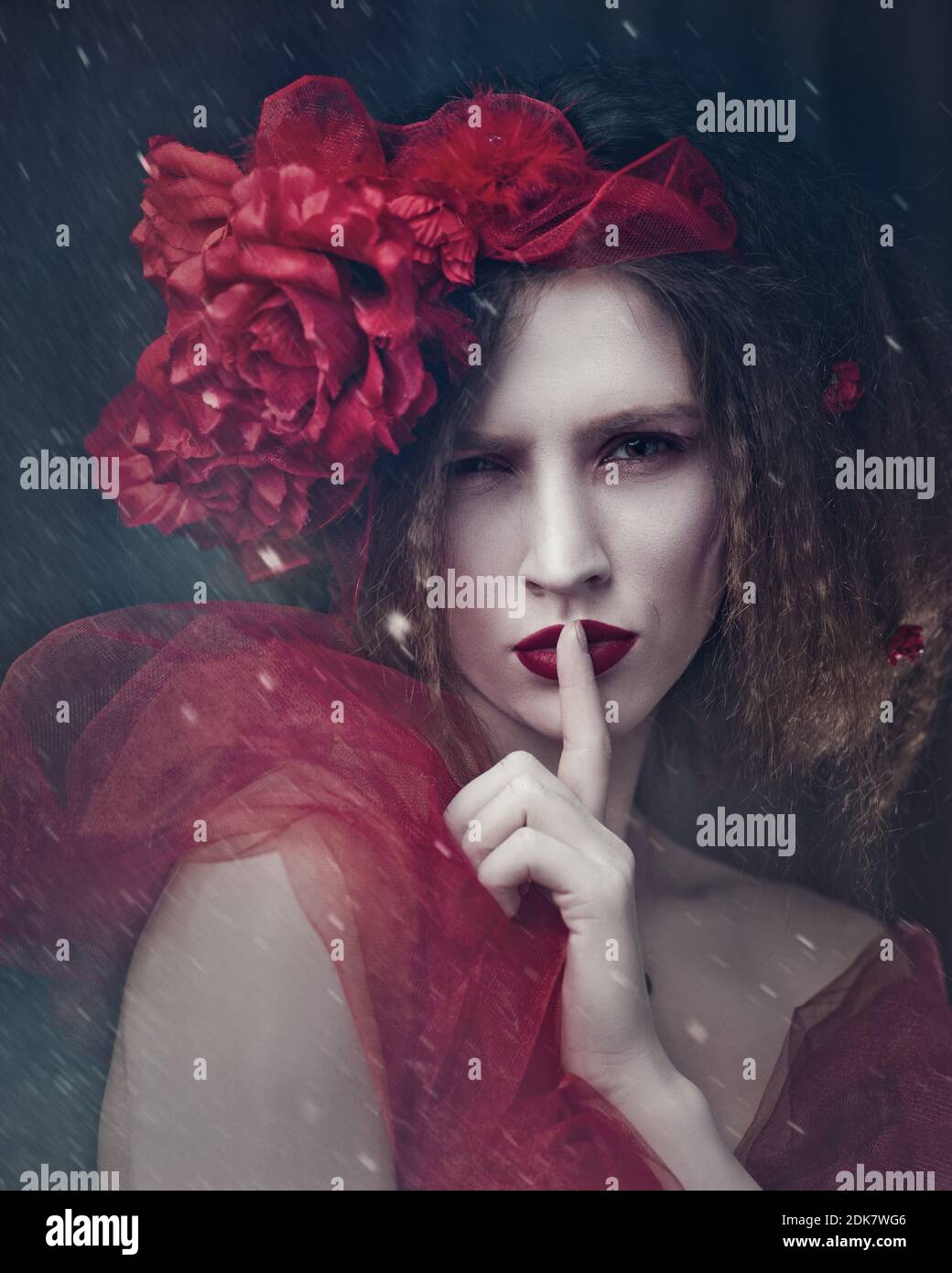 Fashion model wearing rose hi-res stock photography and images - Alamy