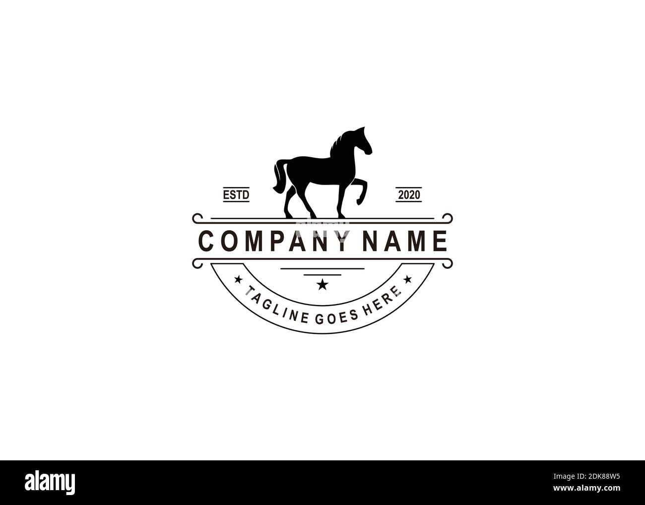 Retro Vintage Cattle / Beef Emblem Label logo design and horse symbol ...