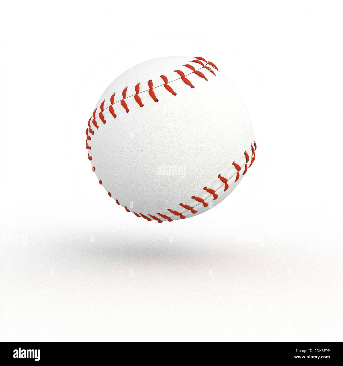 classic baseball ball on white. team sport concept. 3d render Stock Photo