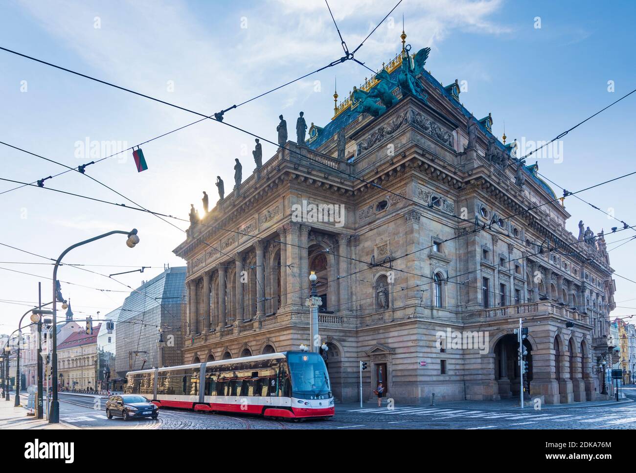 Praha, National Theatre (Narodni divadlo) in Nove Mesto, New Town, Praha, Prag, Prague, Czech Stock Photo