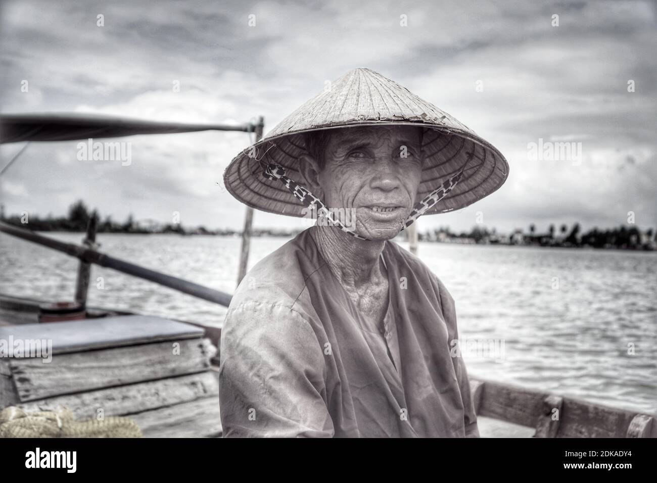 Portrait Of Fisherman Wearing Asian 