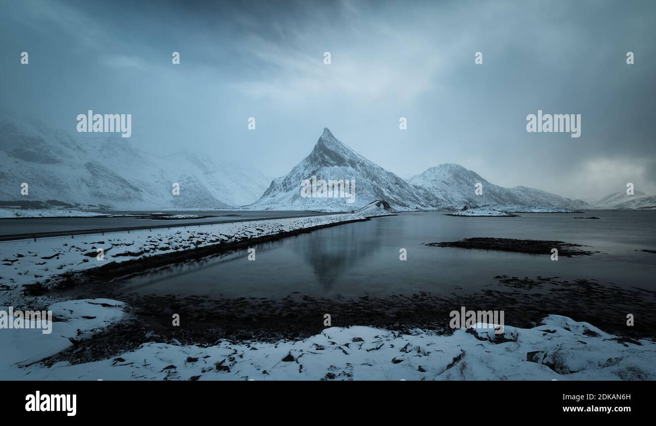 Norway Lofoten Flakstad Fredvang Bridge Stock Photo Alamy