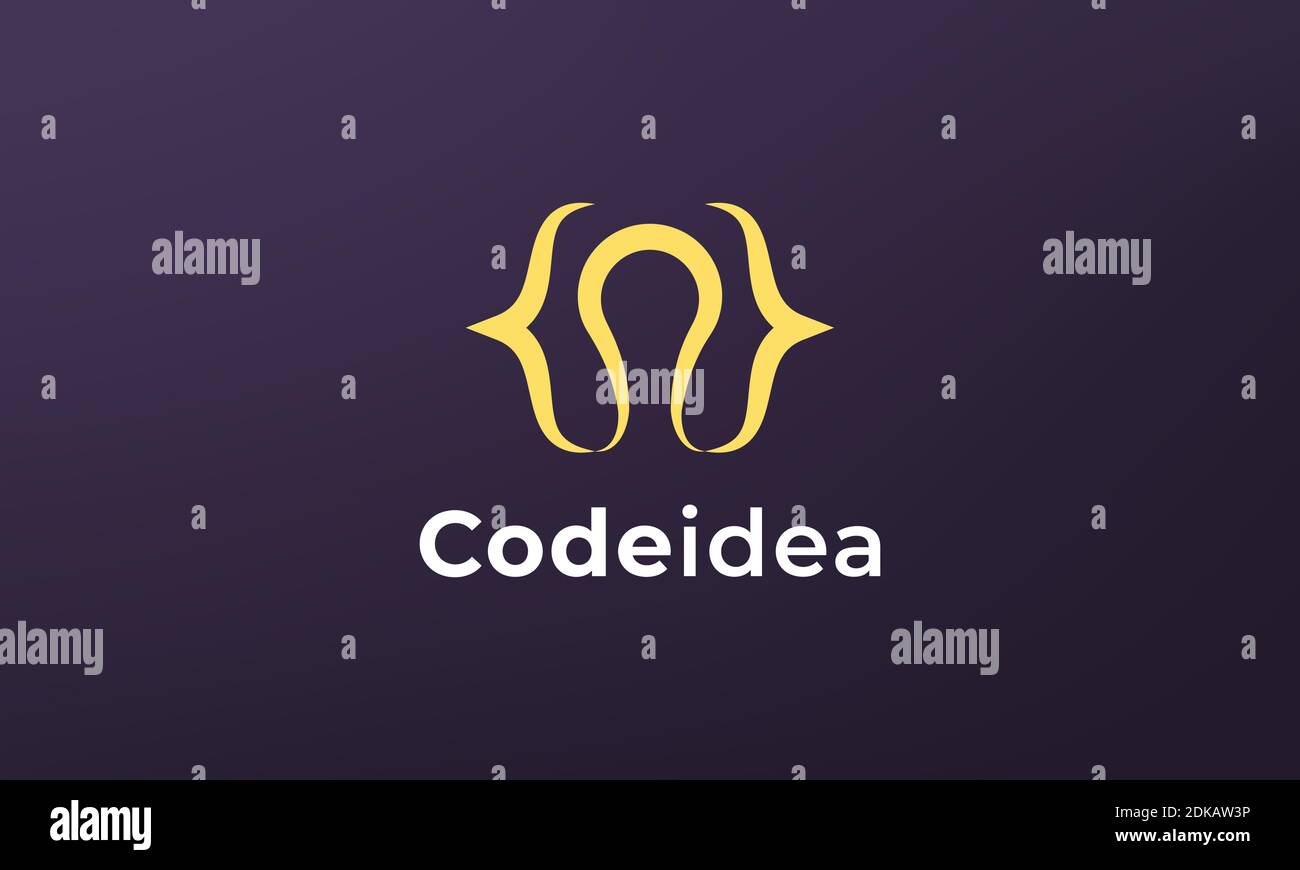 simple and modern power code logo Stock Vector