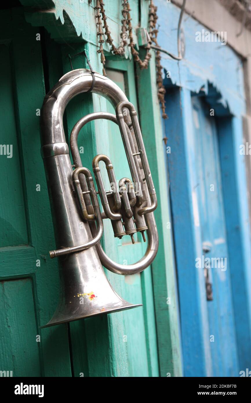 Tuba At A Shop In Kathmandu Stock Photo - Alamy