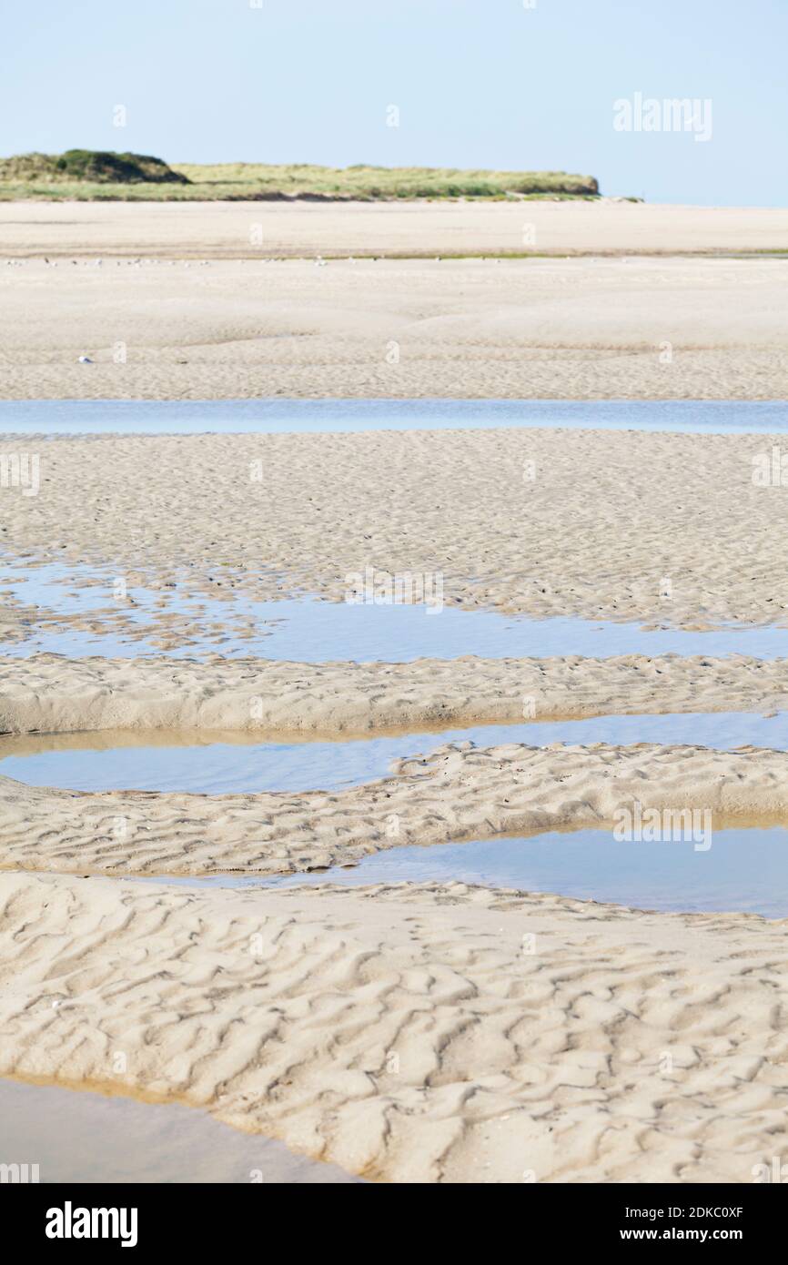 The beach at low tide in front of Portbail, Cotentin Peninsula