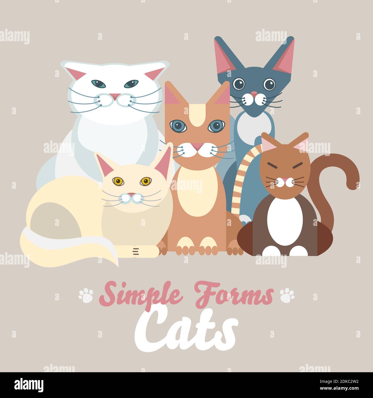Premium Vector  Cute cat icon on isolated mint