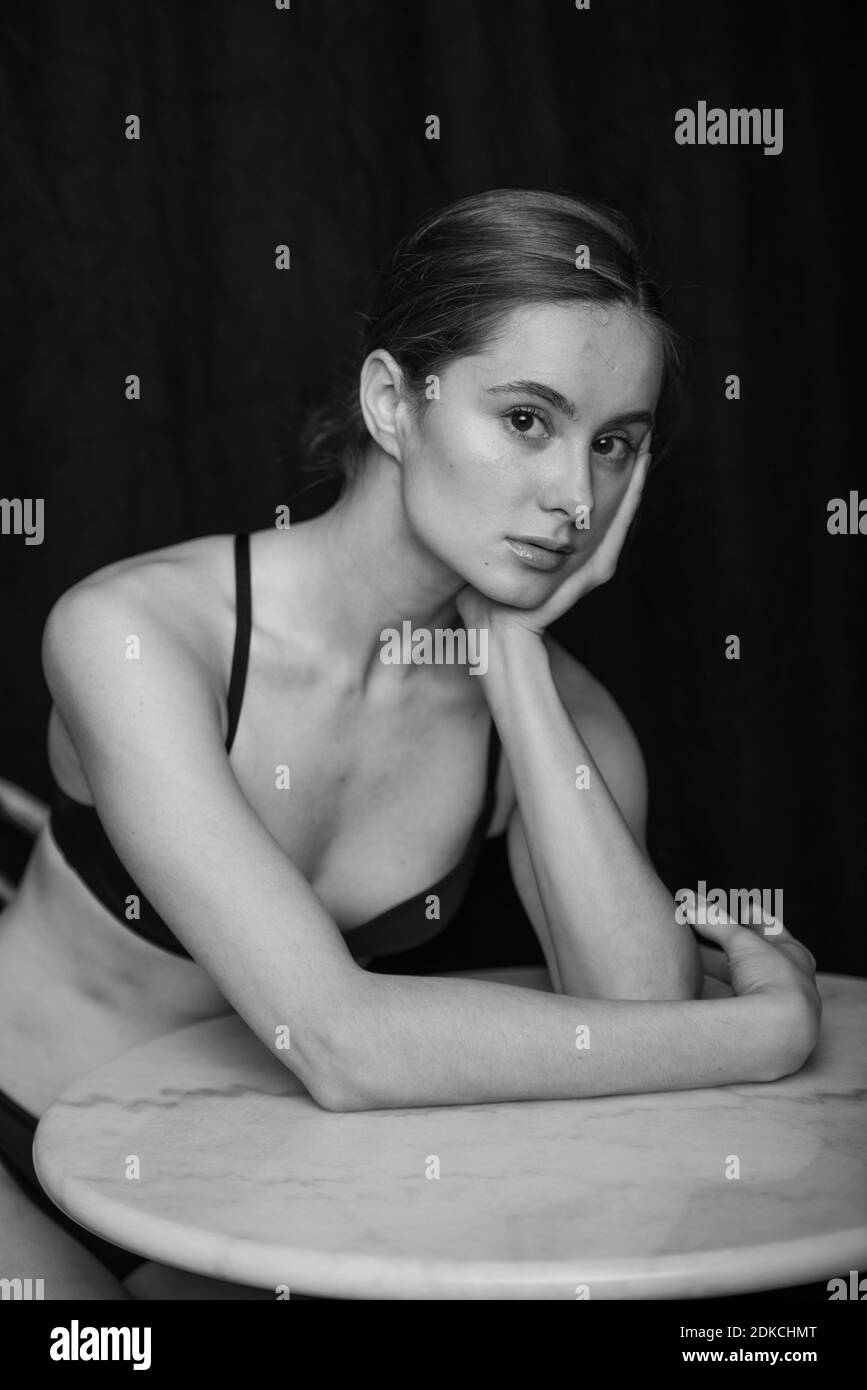 Bikini Model Black And White Stock Photos Images Alamy