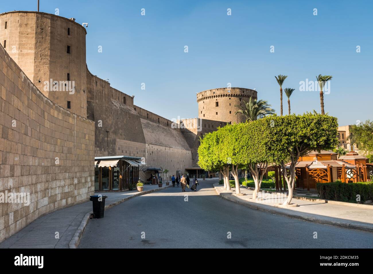 Castle and wall of Saladin Citadel of Cairo , proclaimed by UNESCO as a ...