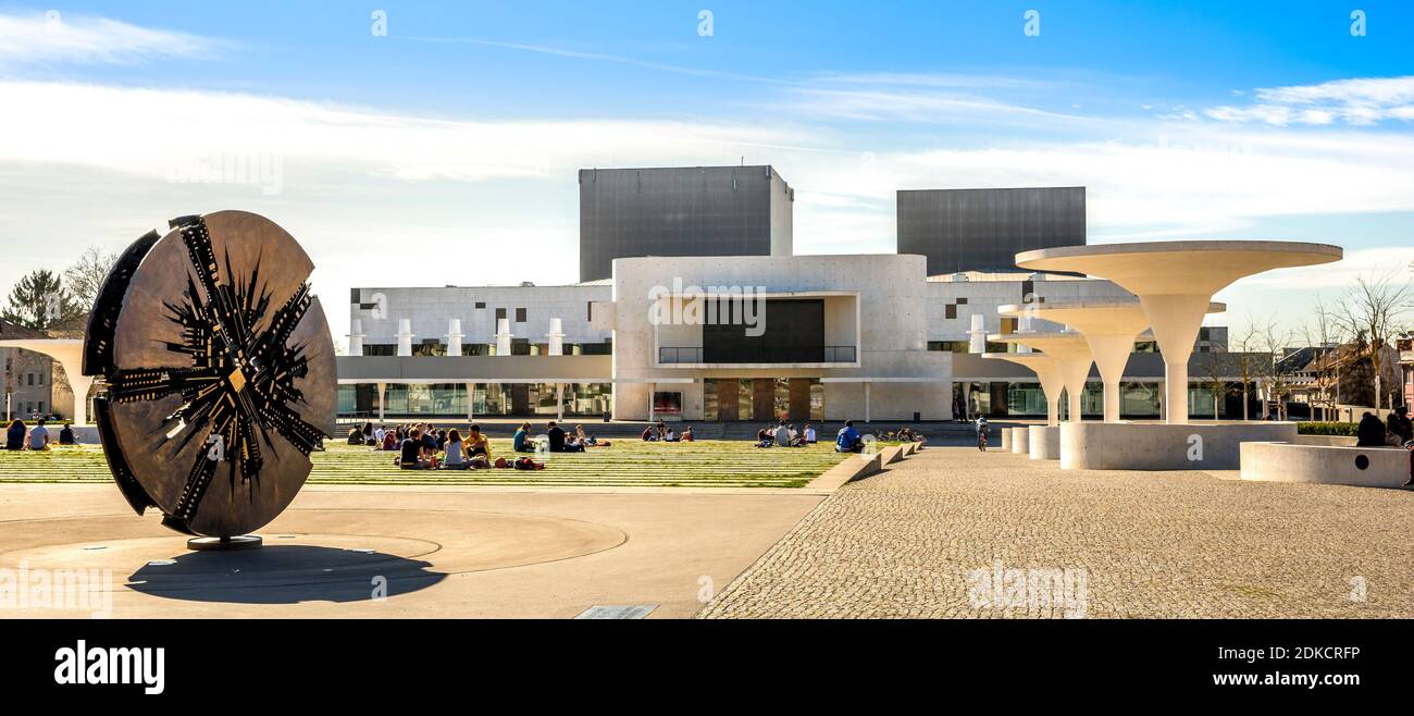 Georg Buechner Square, Theatre, Darmstadt, Germany Stock Photo