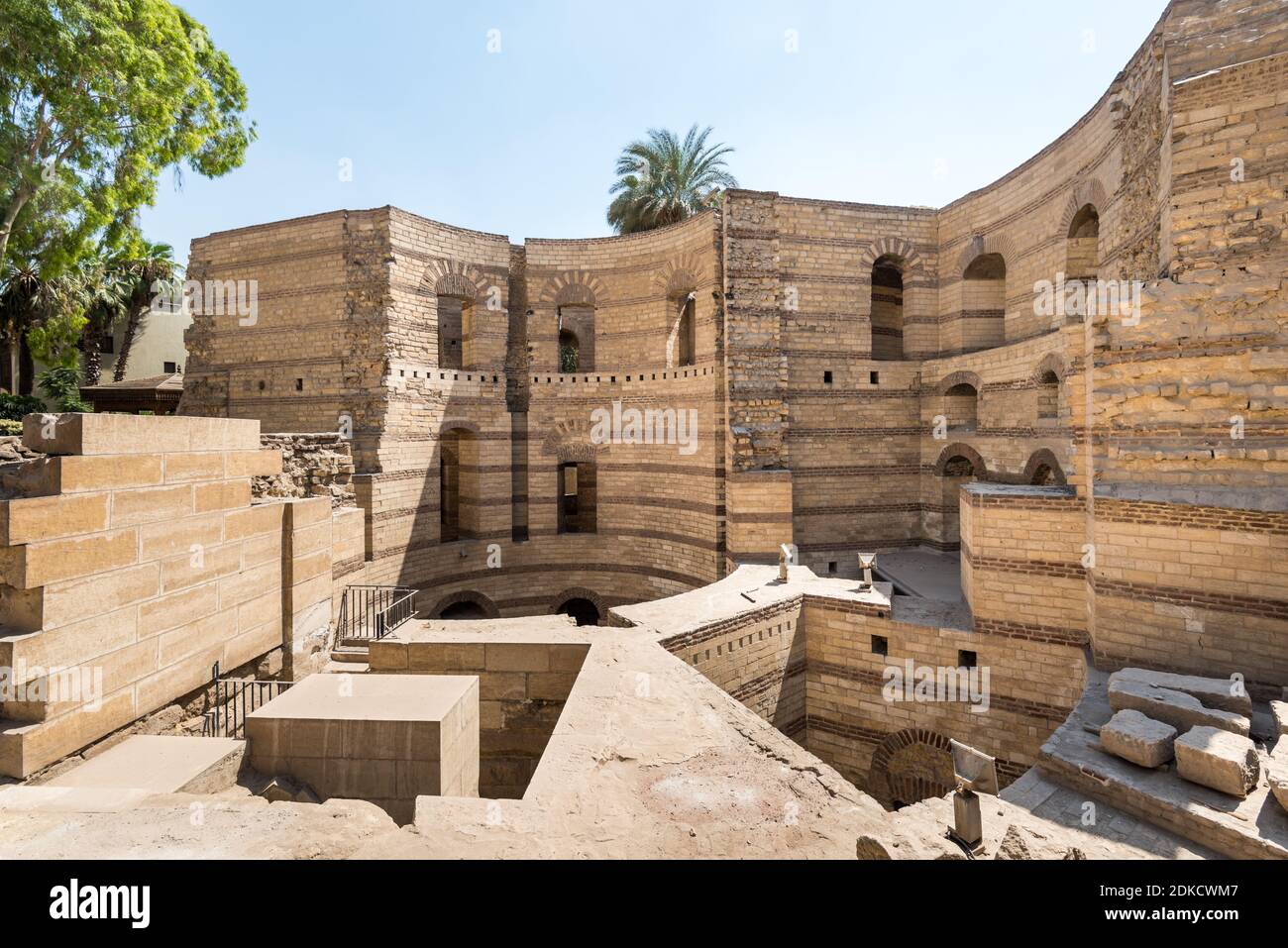 Ruins of the wall of Fortress of Babylon next to Coptic Museum in old  Cairo, Egypt Stock Photo - Alamy