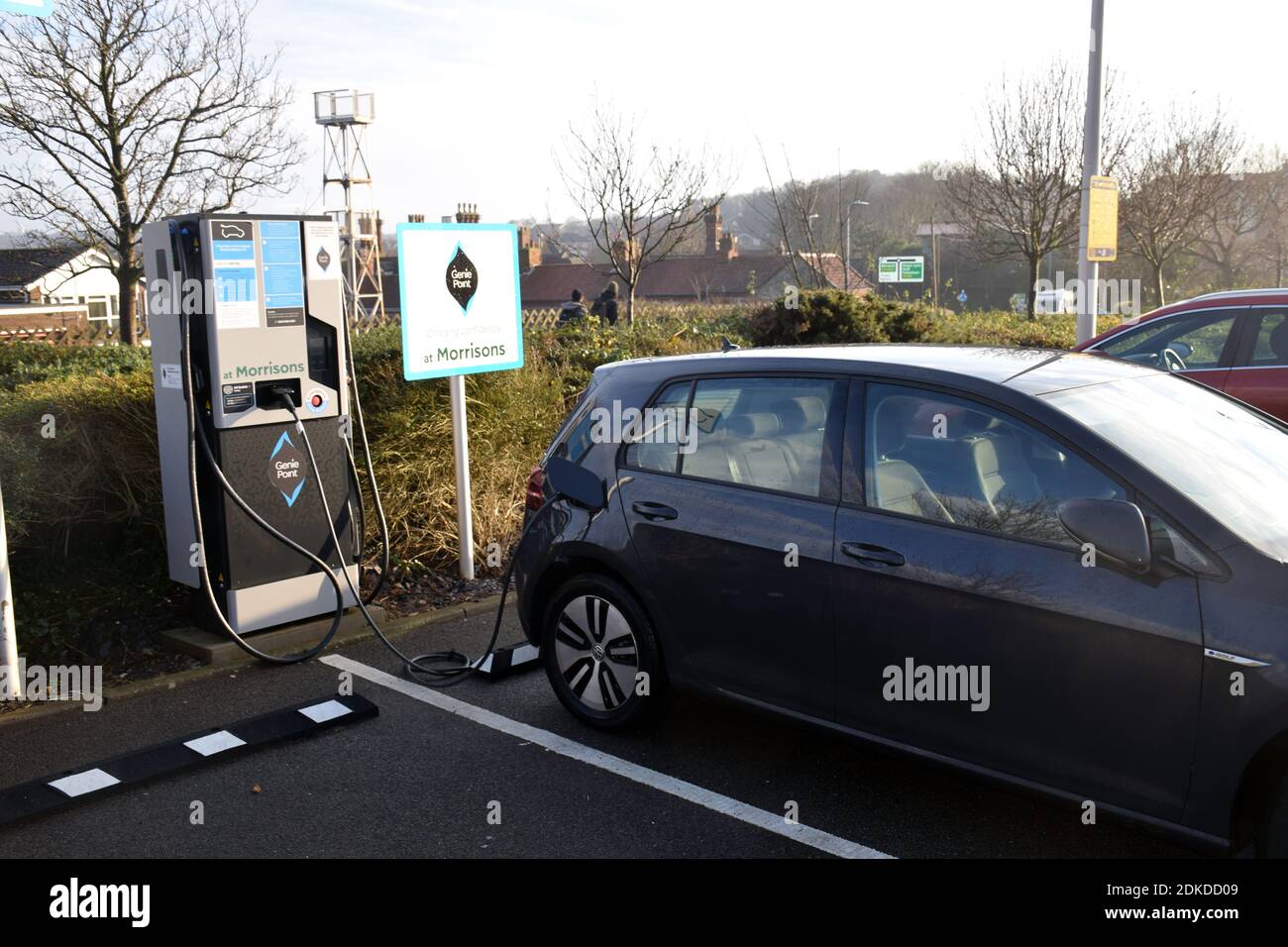 Electric car charging point Morrisons carpark Cromer Norfolk