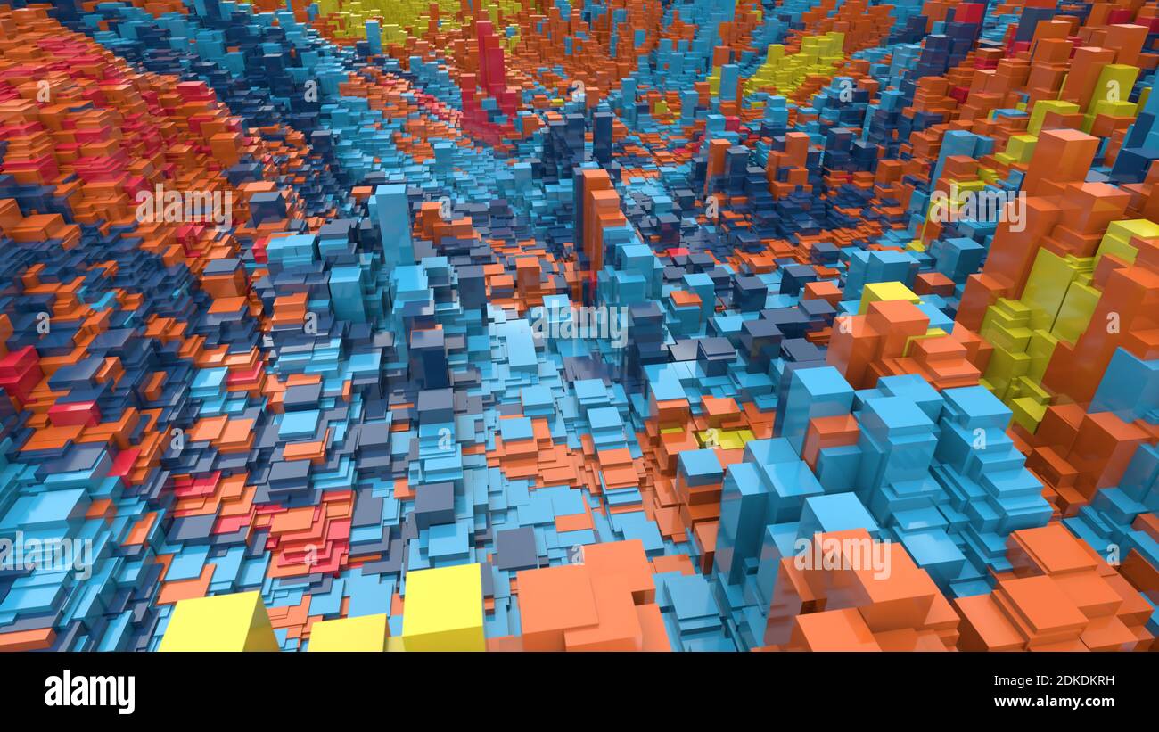 3d render. Abstract colorful background illustration Stock Photo - Alamy