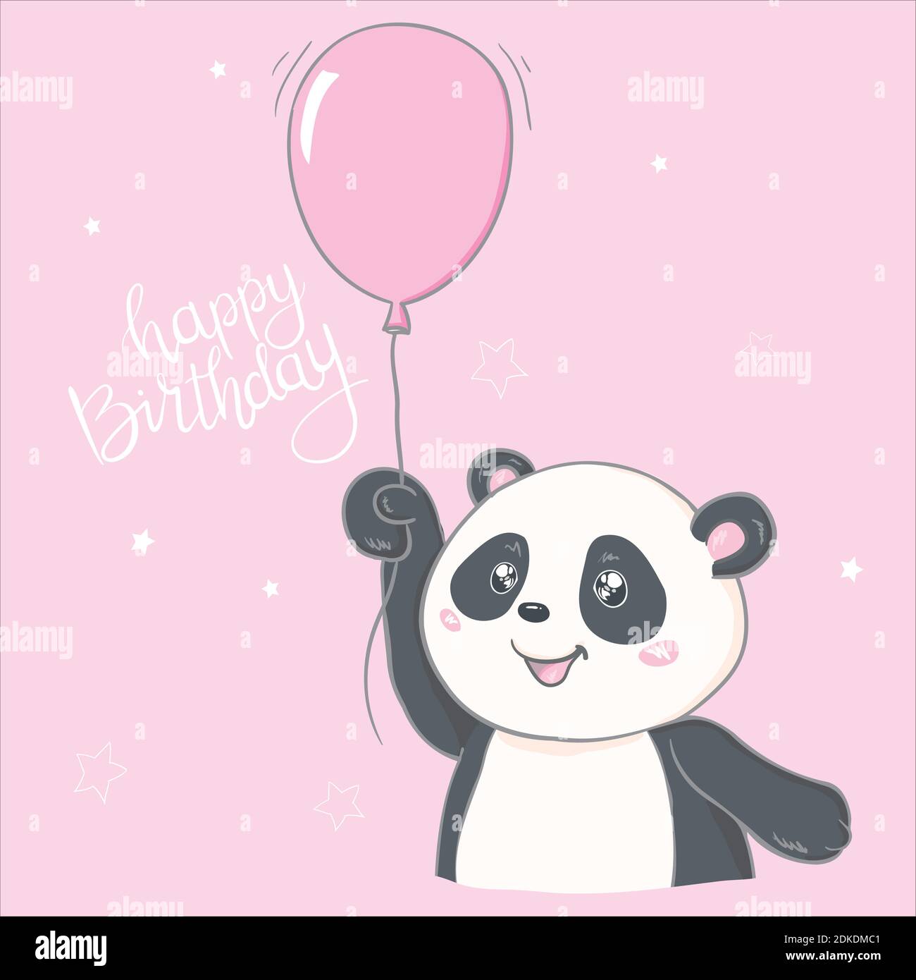 Lovely Nannie Geburtstagskarte Mit Panda & Blumen – Roségold Geprägt, 13,9 X 20,3 Cm