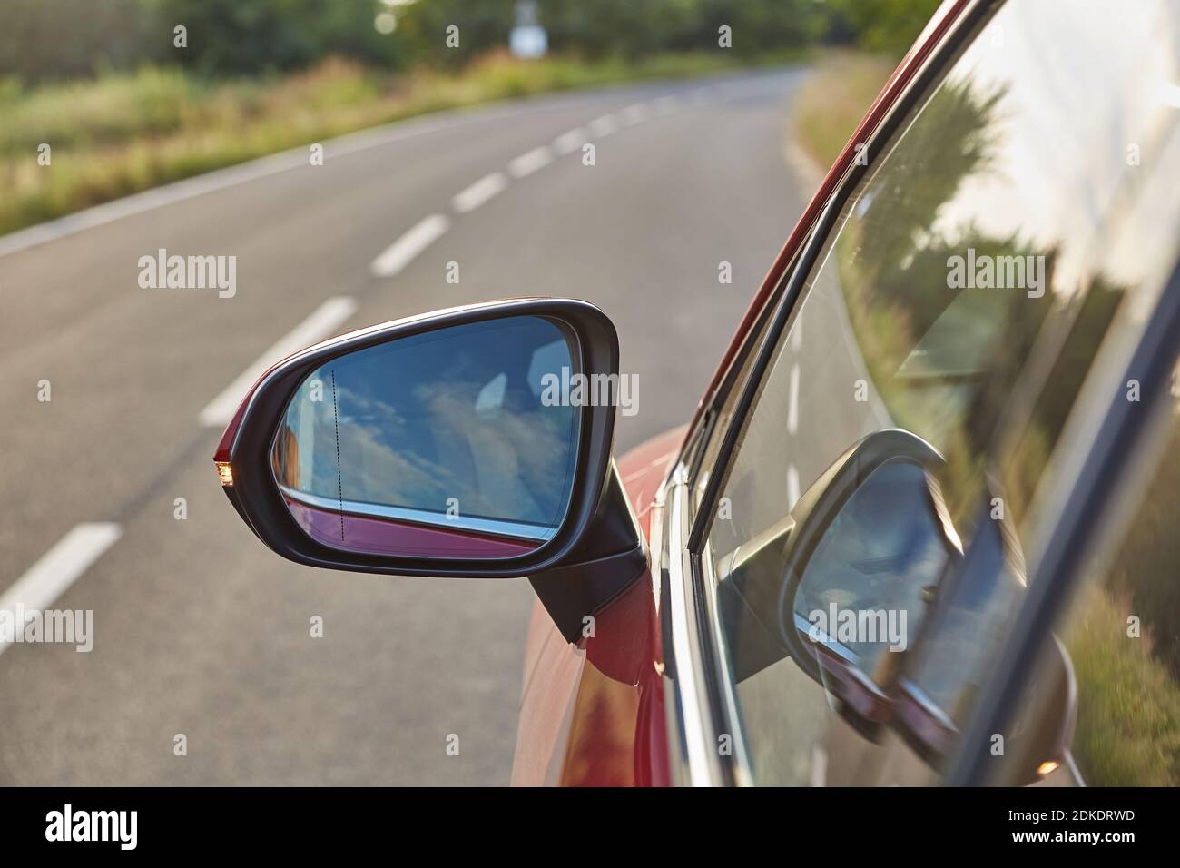 Car side view mirror Stock Photo