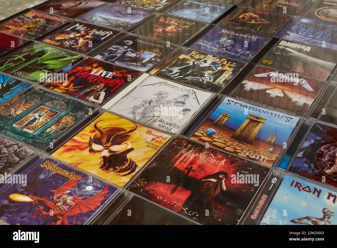 Metal CD albums Stock Photo - Alamy