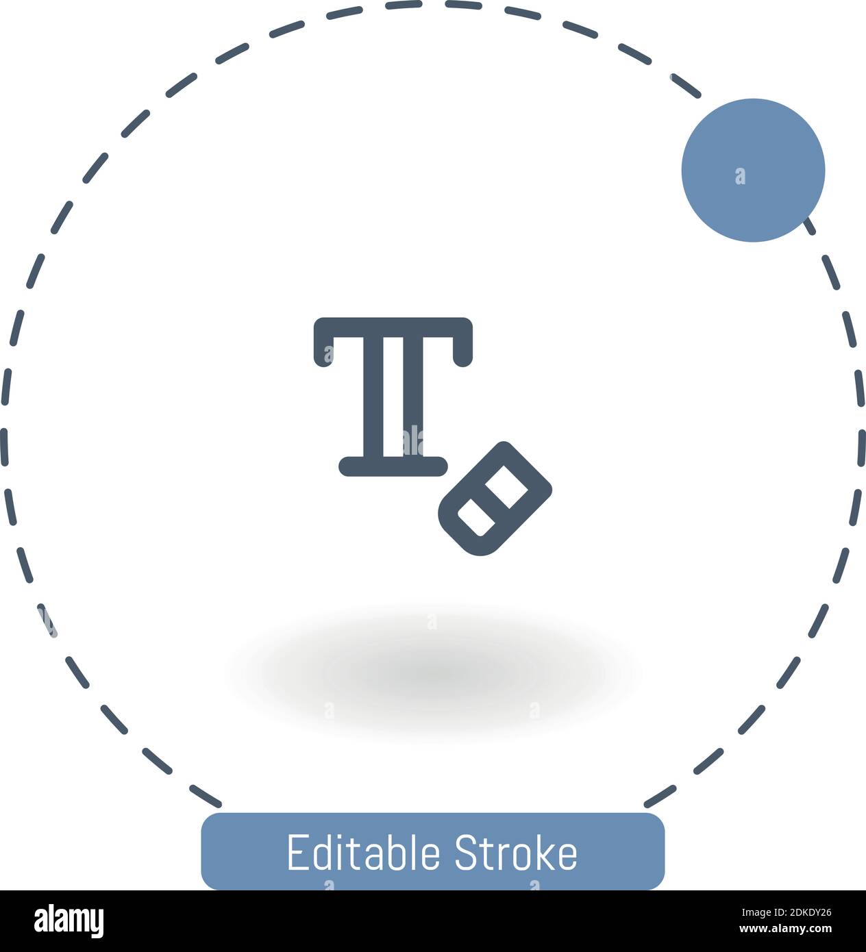 clear format vector icon editable stroke outline icons for web and mobile Stock Vector