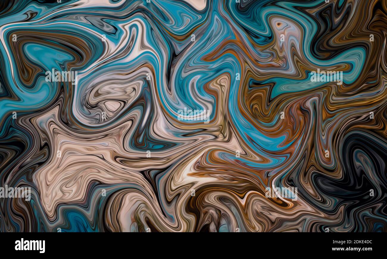 3d wallpaper abstract waves oil paint Stock Photo - Alamy