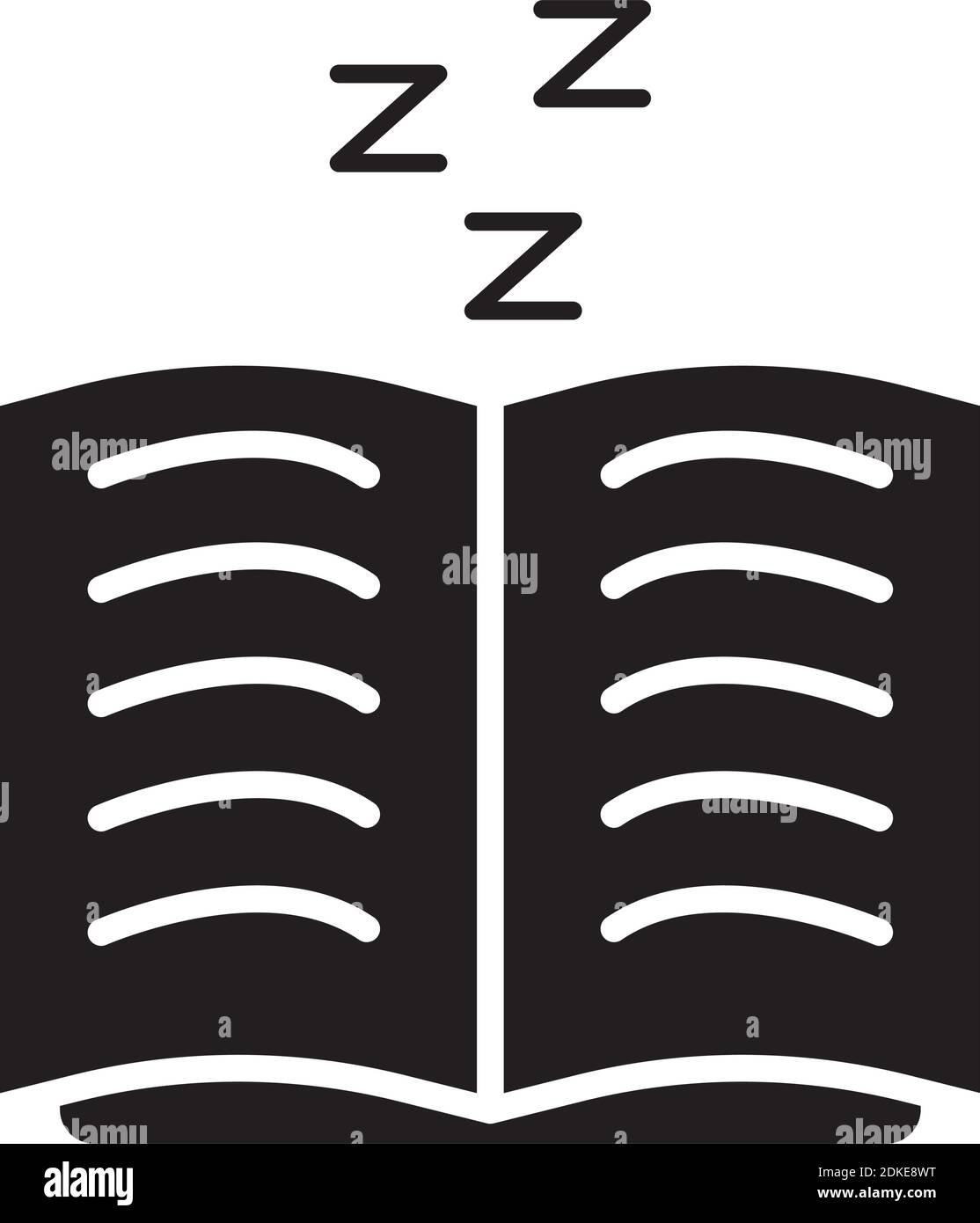 book open with Insomnia z letters silhouette style icon vector ...