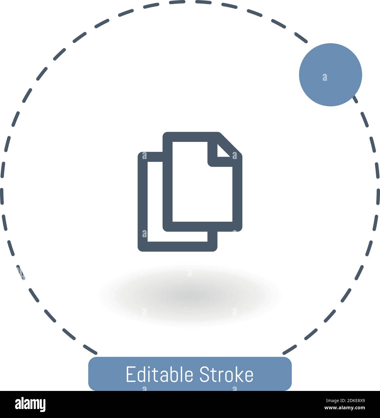 file vector icon editable stroke outline icons for web and mobile Stock ...