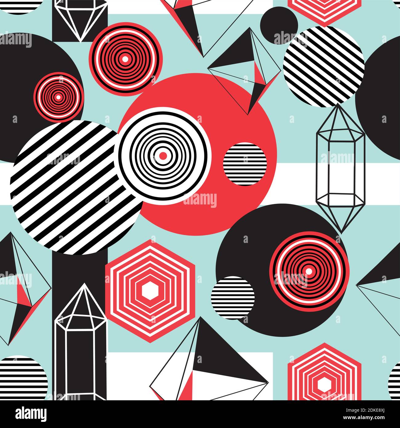 Abstract shapes seamless red Cut Out Stock Images & Pictures - Alamy
