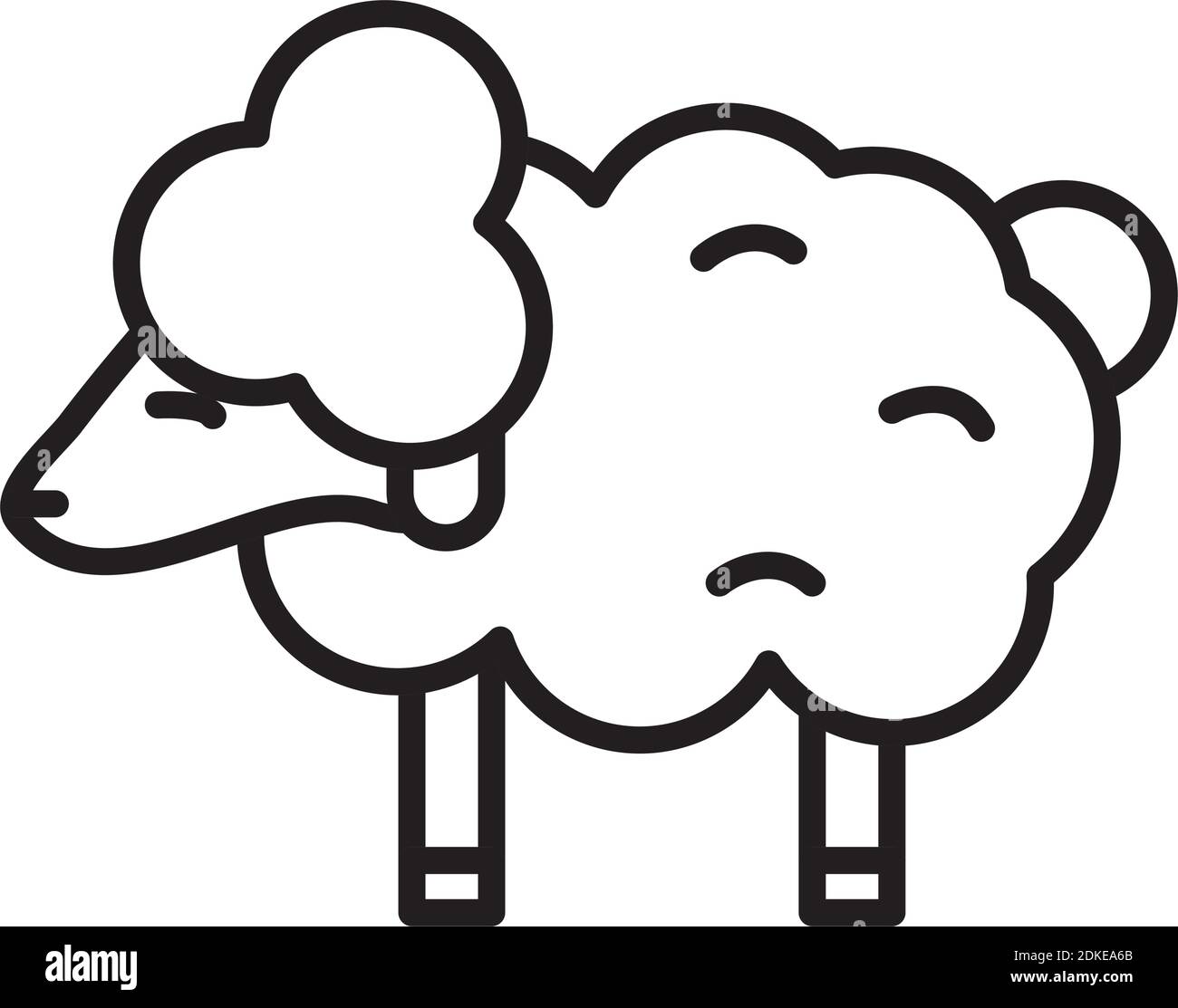 sheep animal line style icon vector illustration design Stock Vector ...