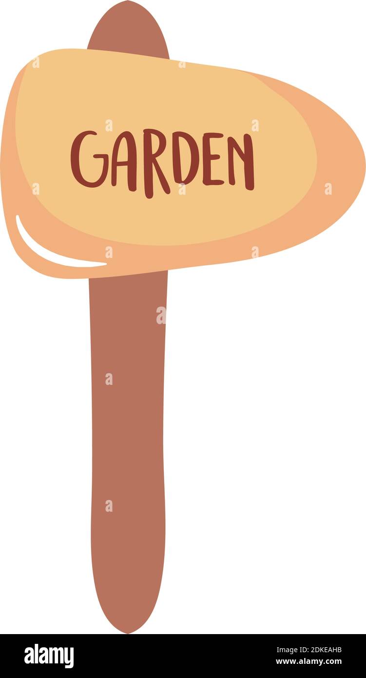 garden road sign icon over white background, colorful design, vector ...
