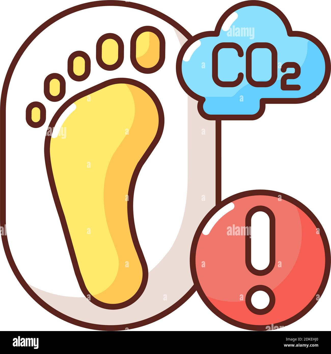 Carbon footprint RGB color icon Stock Vector Image & Art - Alamy