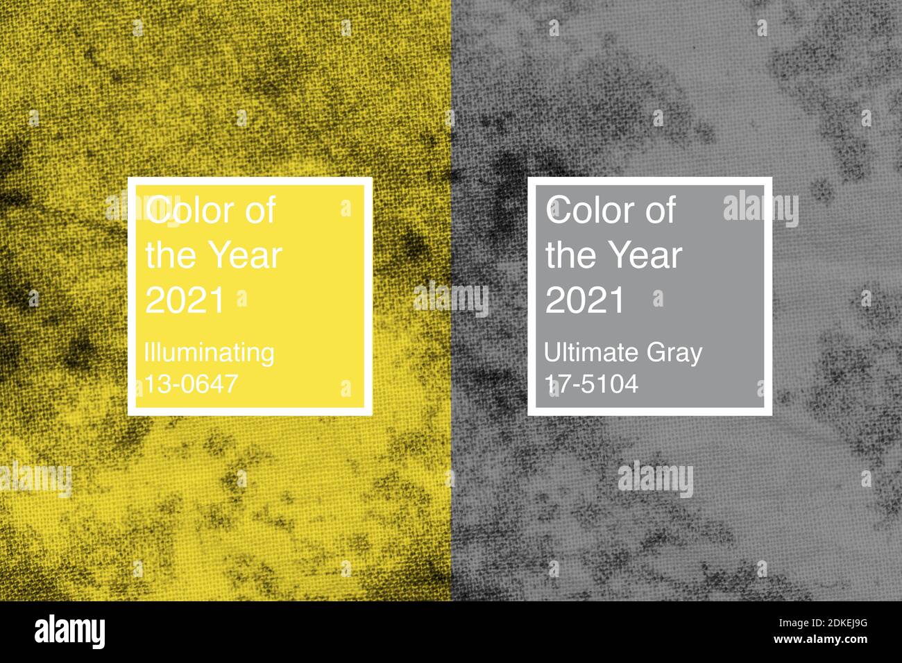 Background of colors of year 2021 Ultimate Gray and Illuminating Stock