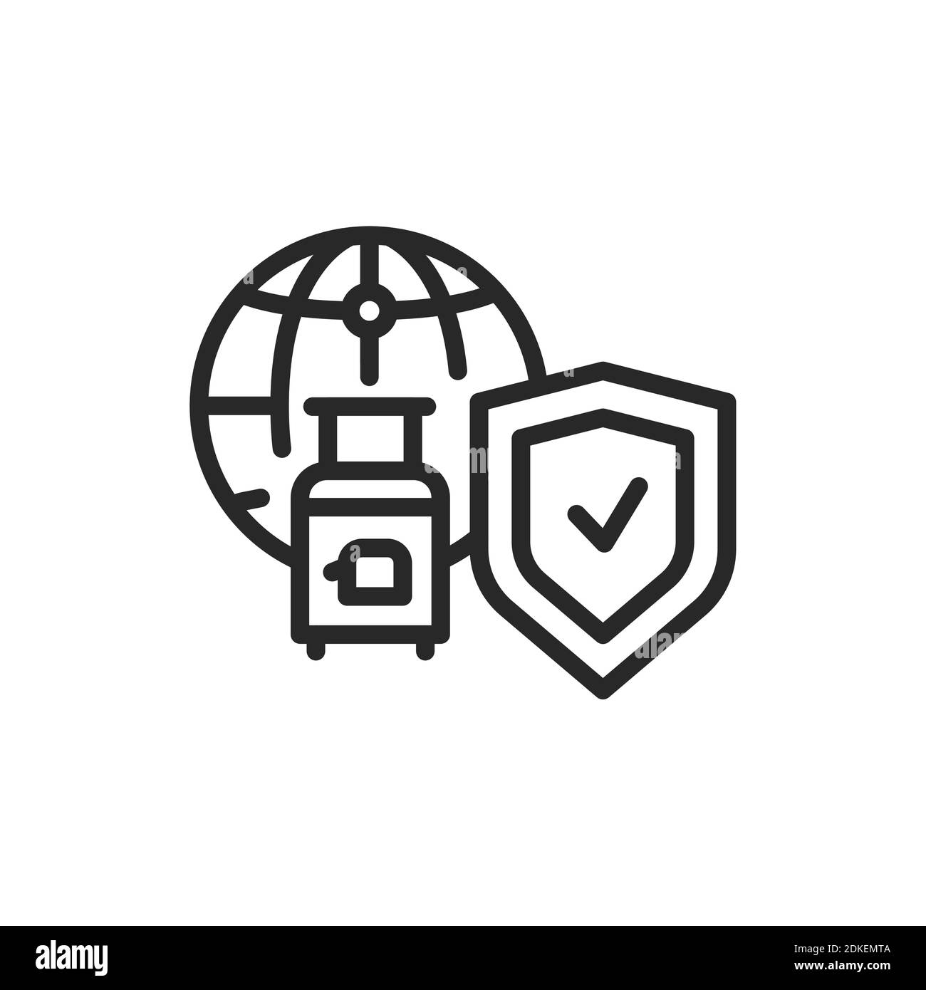 Travel Insurance Color Line Icon Isolated Vector Element Stock Vector Image Art Alamy